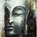 Huile sur toile décor en bois de mur en bouddha (BU-022)